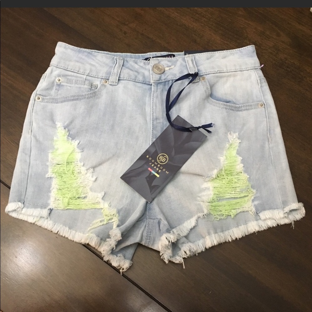 BoomBoom Jeans High Rise Distressed Shorts